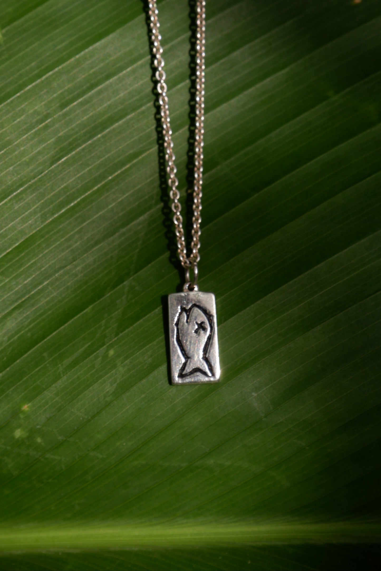Badfish Dog Tag in Sterling Silver | Unisex Handmade Jewelry