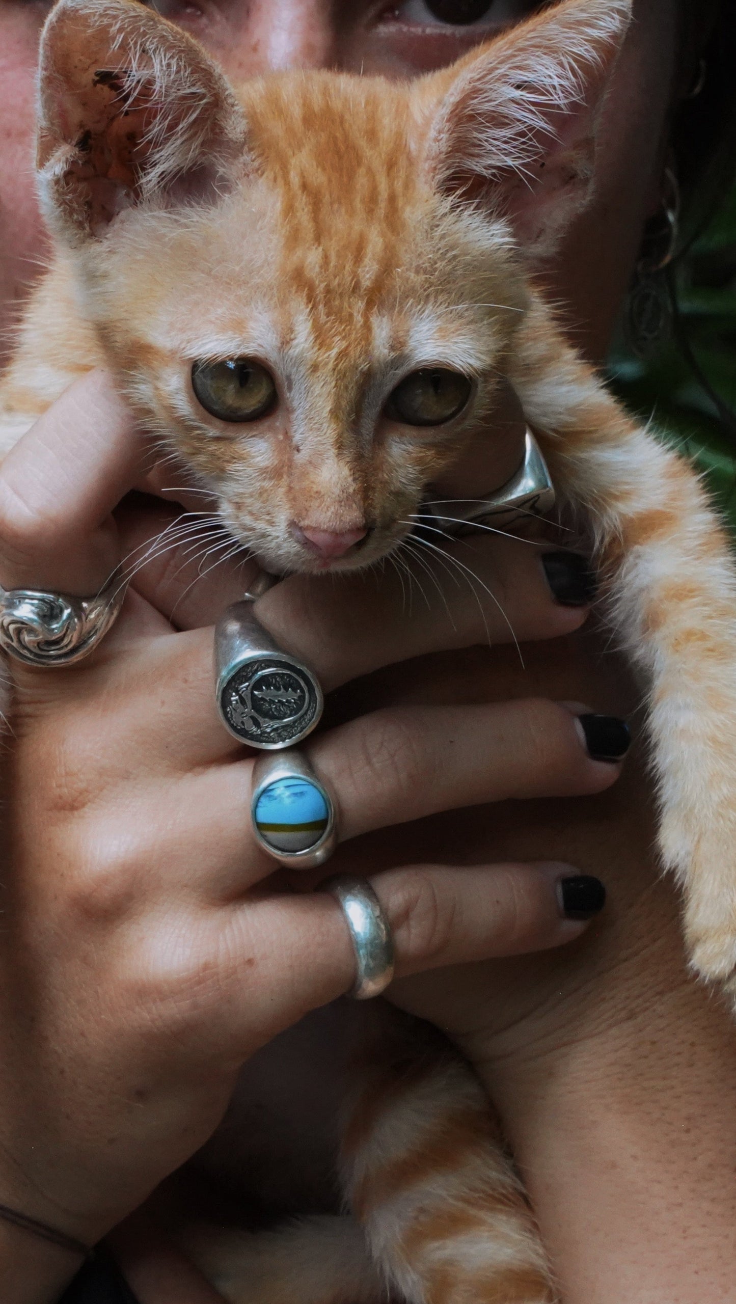 Surfite Ring: Rounded Cabacon | Handmade Recycled Surfboard Resin Jewelry