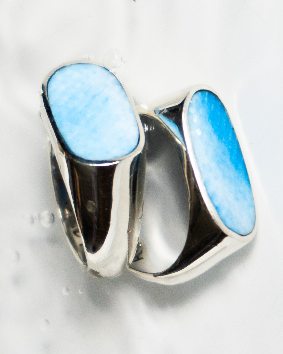 Blue Fin Signet Ring | Handmade Recycled Surfboard Resin Jewelry