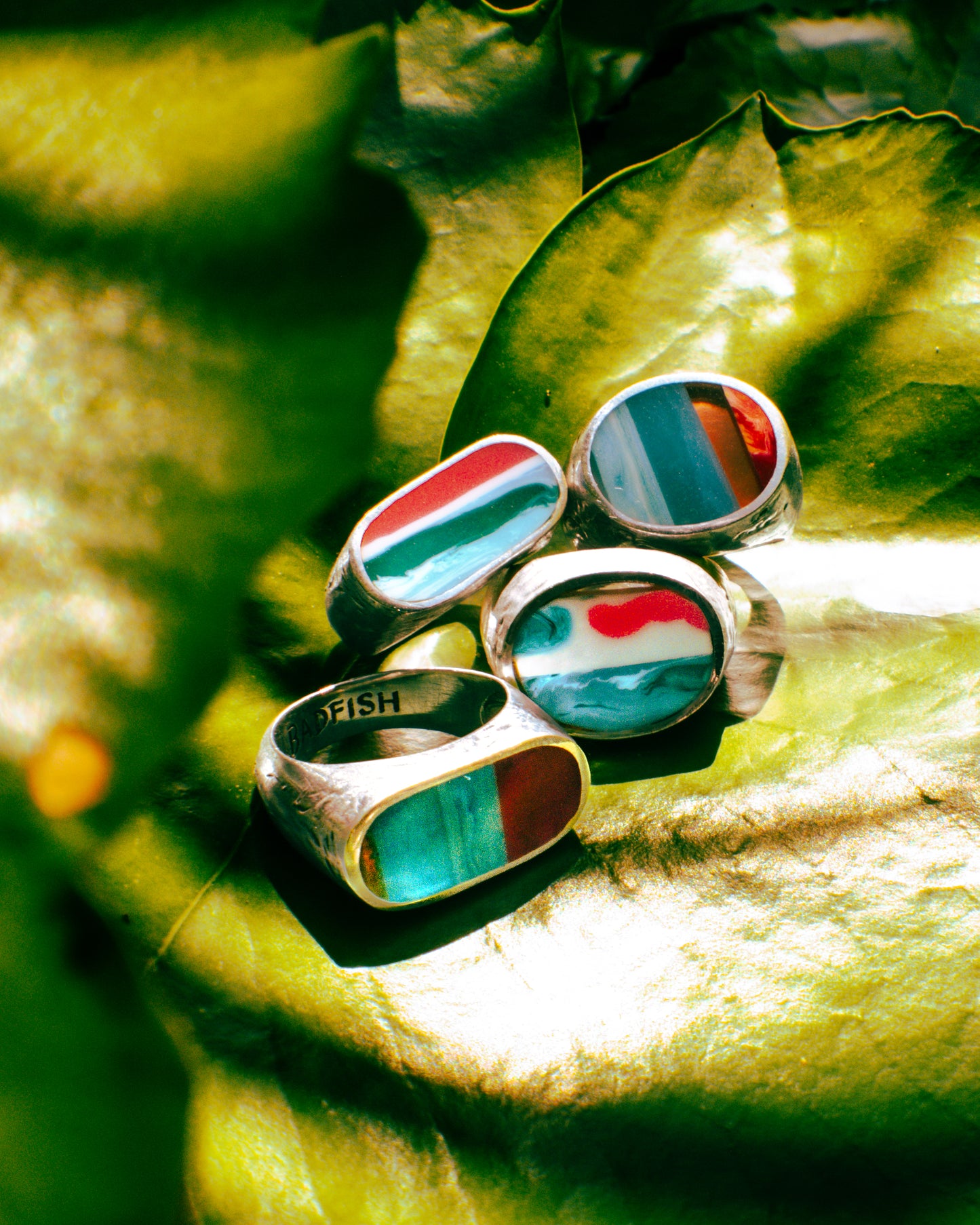 Surfite Ring: Oval 2 Signet | Handmade Recycled Surfboard Resin Jewelry
