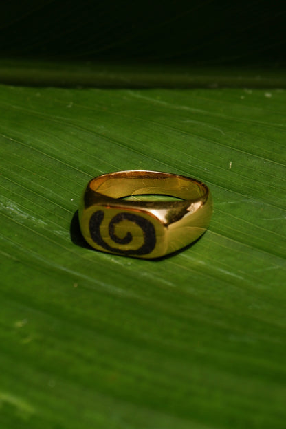 Spiral Signet in Gold