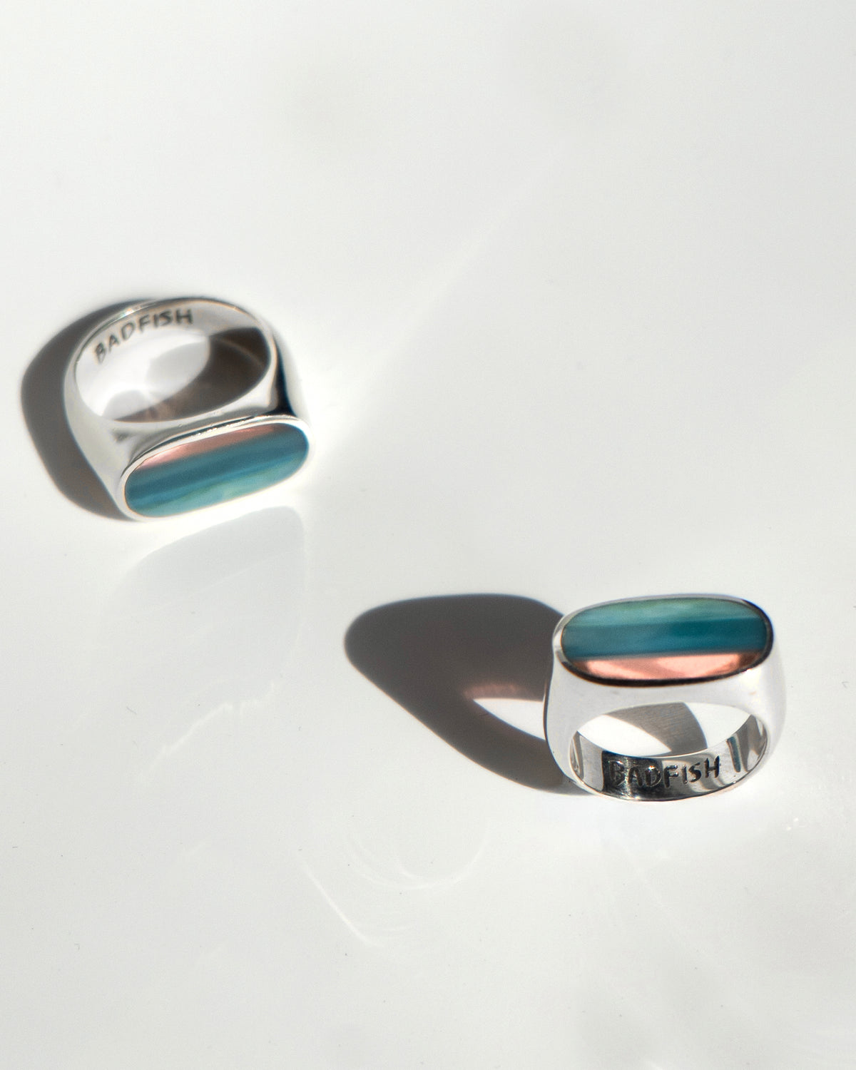 Striper Fish Signet Ring | Handmade Recycled Surfboard Resin Jewelry