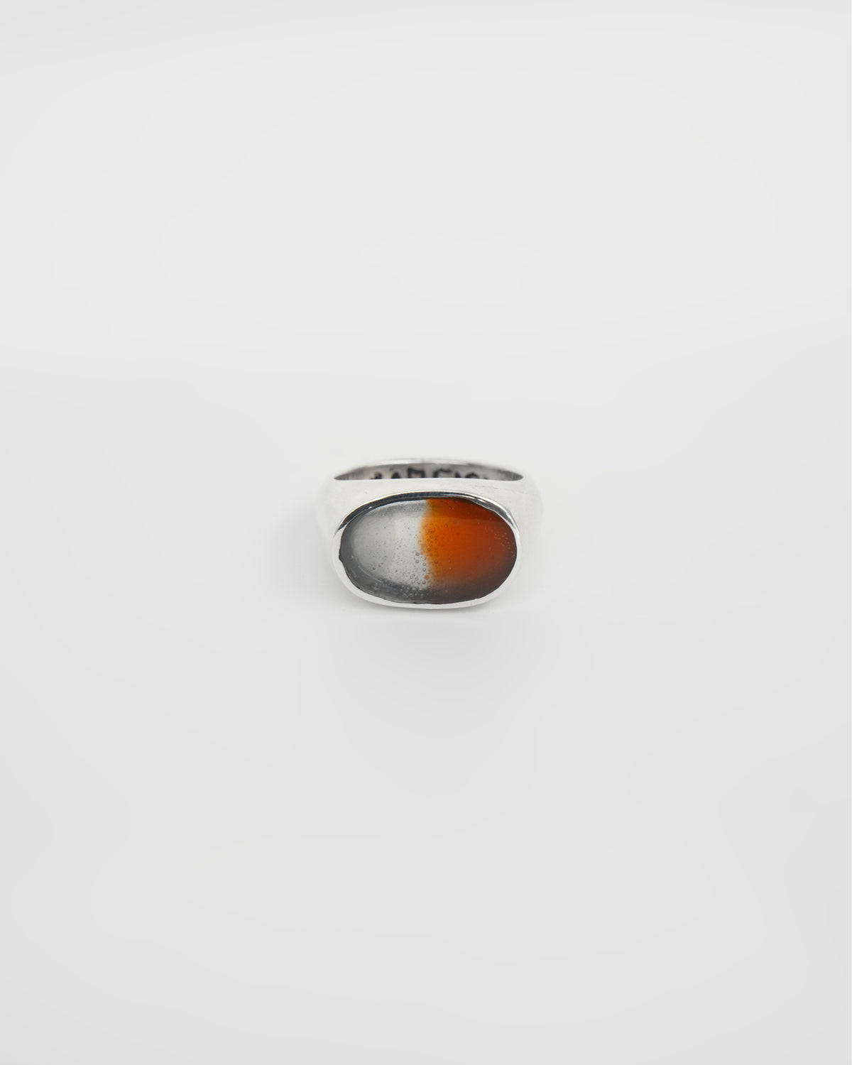 Mandarin Fish Oval Signet Ring | Handmade Recycled Surfboard Resin Jewelry