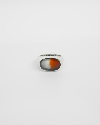 Mandarin Fish Oval Signet Ring | Handmade Recycled Surfboard Resin Jewelry