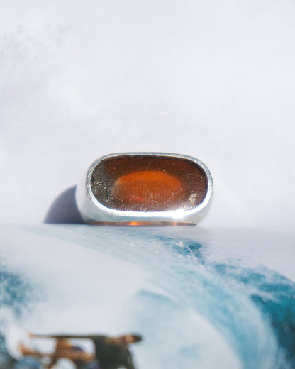Mandarin Fish Signet Ring | Handmade Recycled Surfboard Resin Jewelry