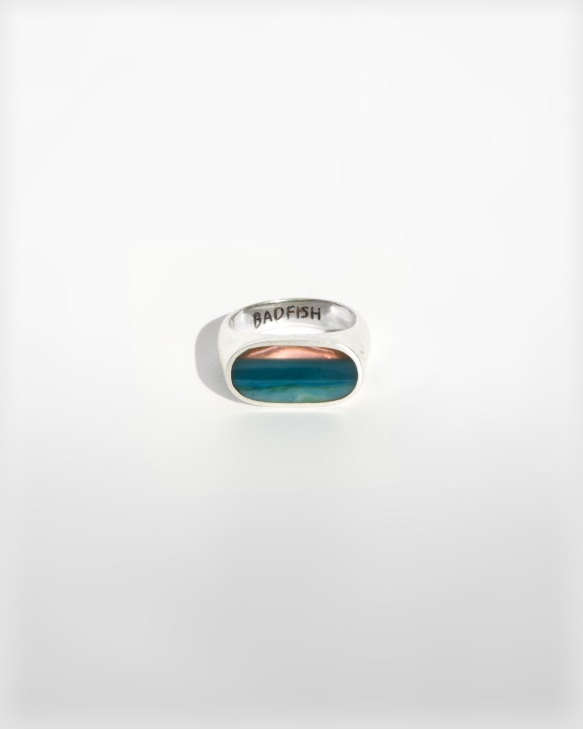 Striper Fish Signet Ring | Handmade Recycled Surfboard Resin Jewelry