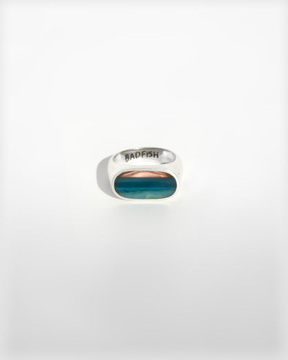 Striper Fish Signet Ring | Handmade Recycled Surfboard Resin Jewelry