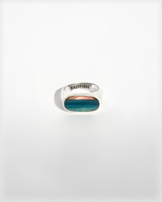 Striper Fish Signet Ring | Handmade Recycled Surfboard Resin Jewelry