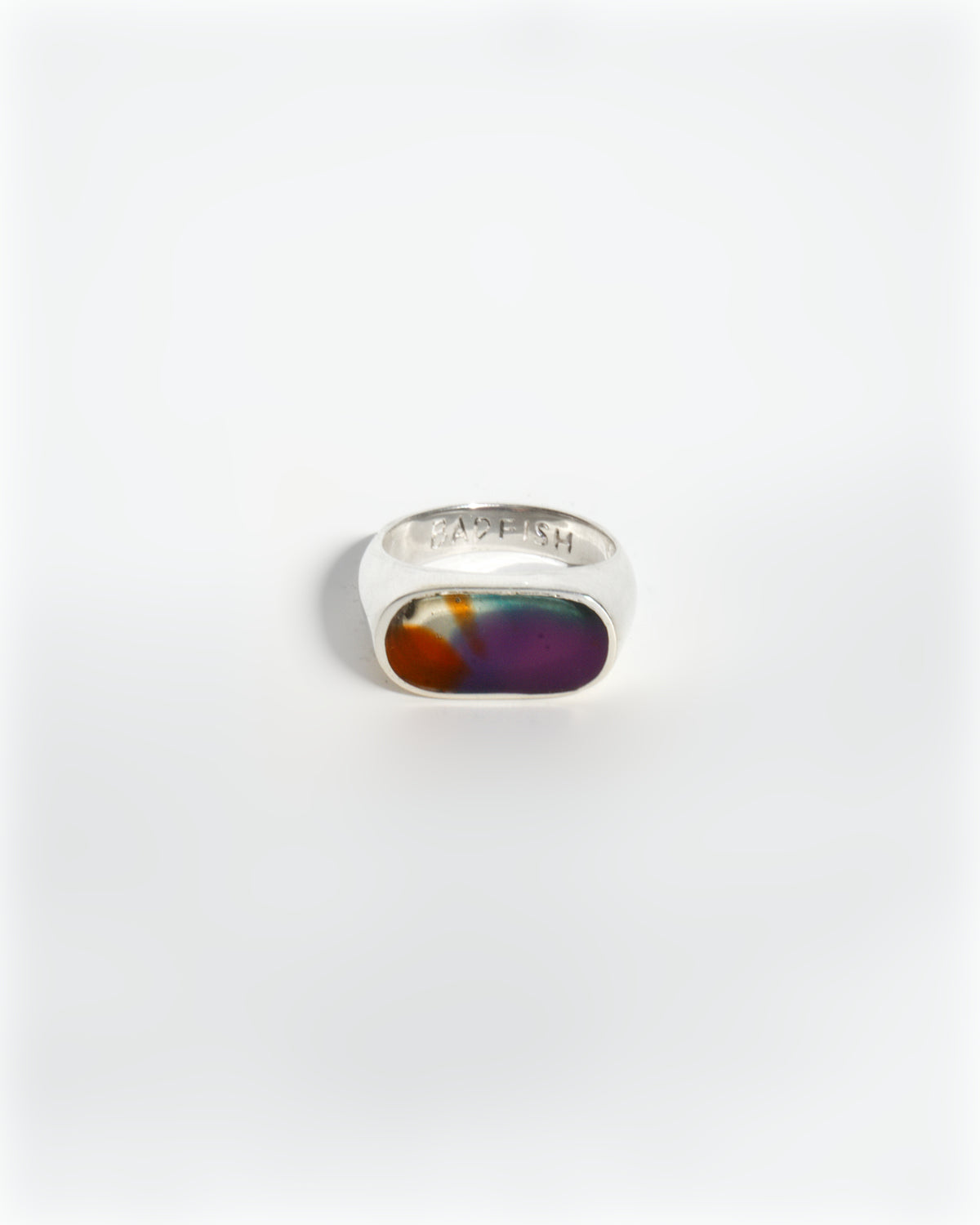 Mandarin Fish Signet Ring | Handmade Recycled Surfboard Resin Jewelry