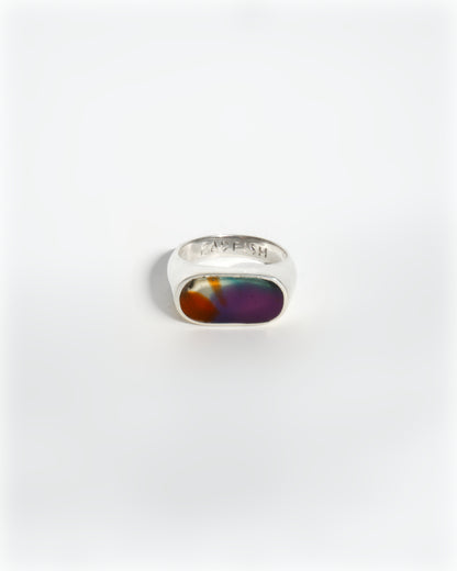 Mandarin Fish Signet Ring | Handmade Recycled Surfboard Resin Jewelry