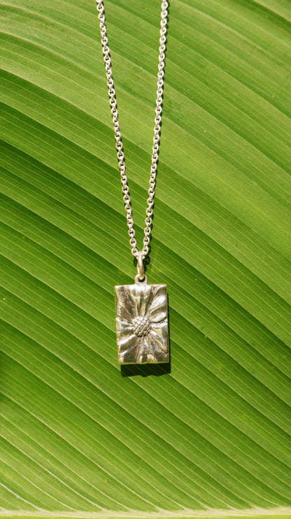 Flower Power Pendant in Sterling Silver | Unisex Handmade Statement Jewelry
