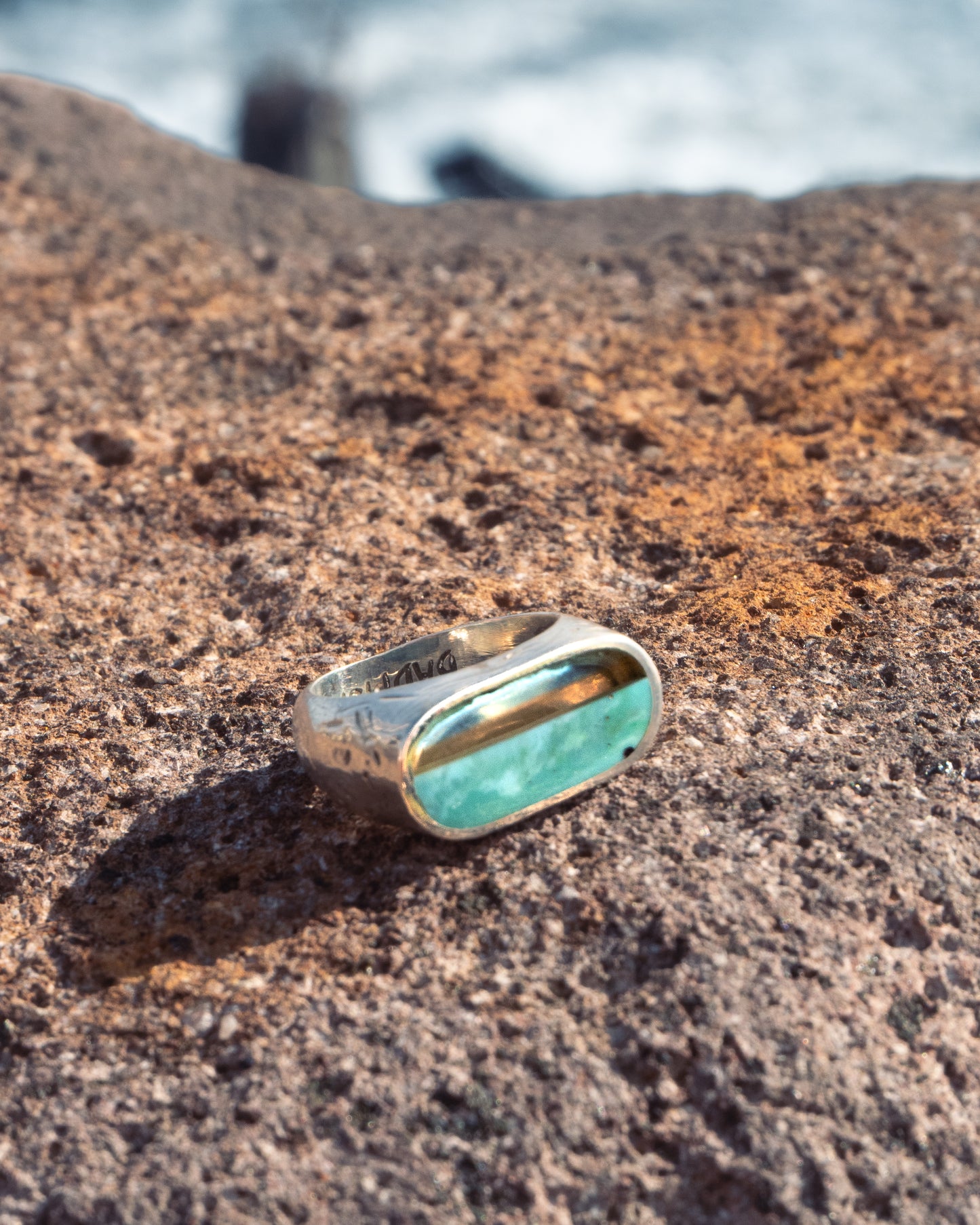 Surfite Signet Ring Textured | Handmade Recycled Surfboard Resin Jewelry