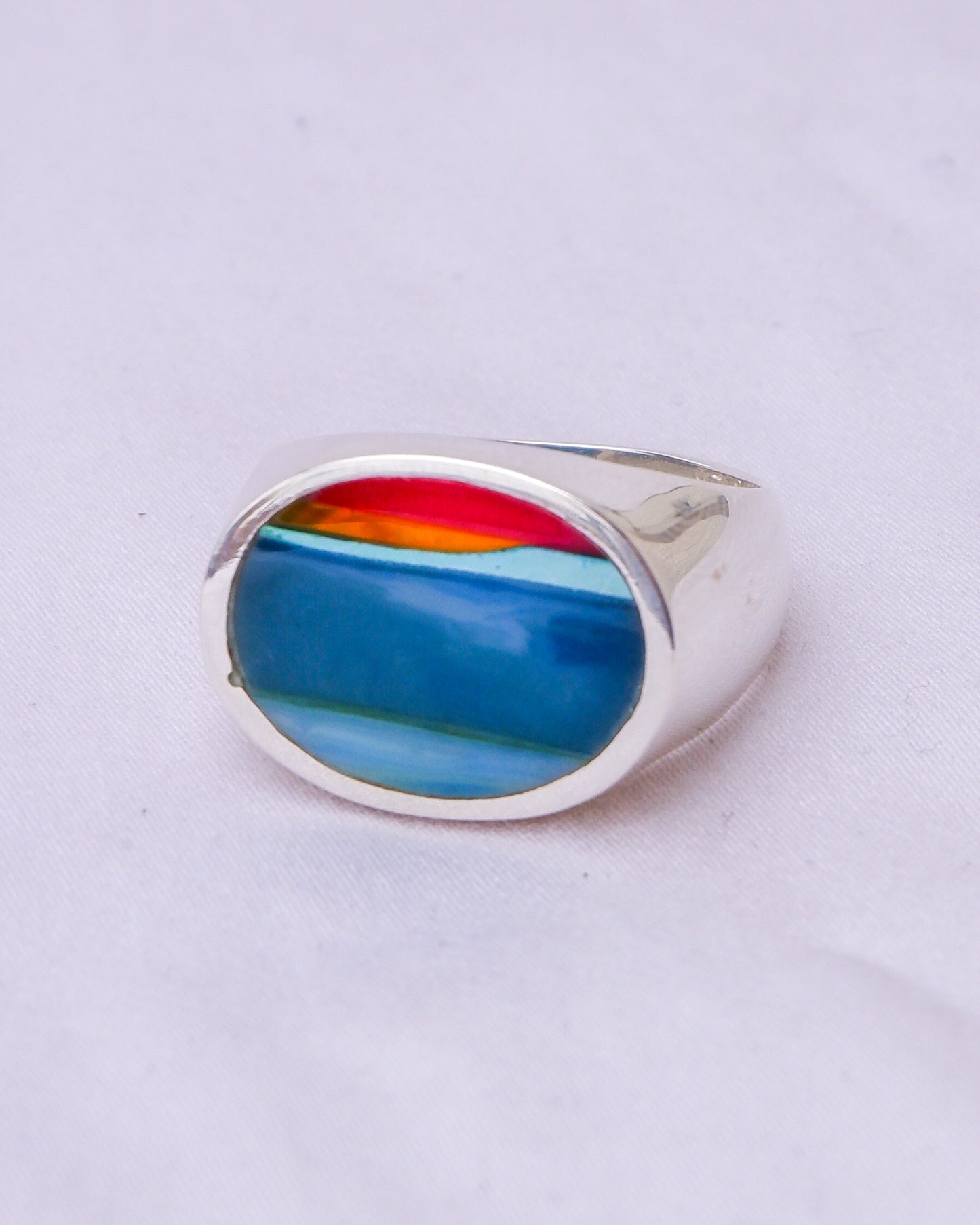 Surfite Ring: Large Oval Signet | Handmade Recycled Surfboard Resin Jewelry