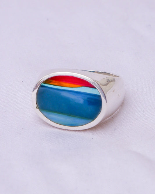 Surfite Ring: Oval Signet | Handmade Recycled Surfboard Resin Jewelry