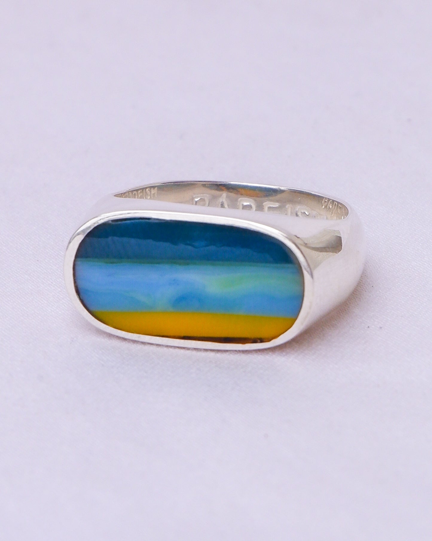 Surfite Ring: Signet | Handmade Recycled Surfboard Resin Jewelry