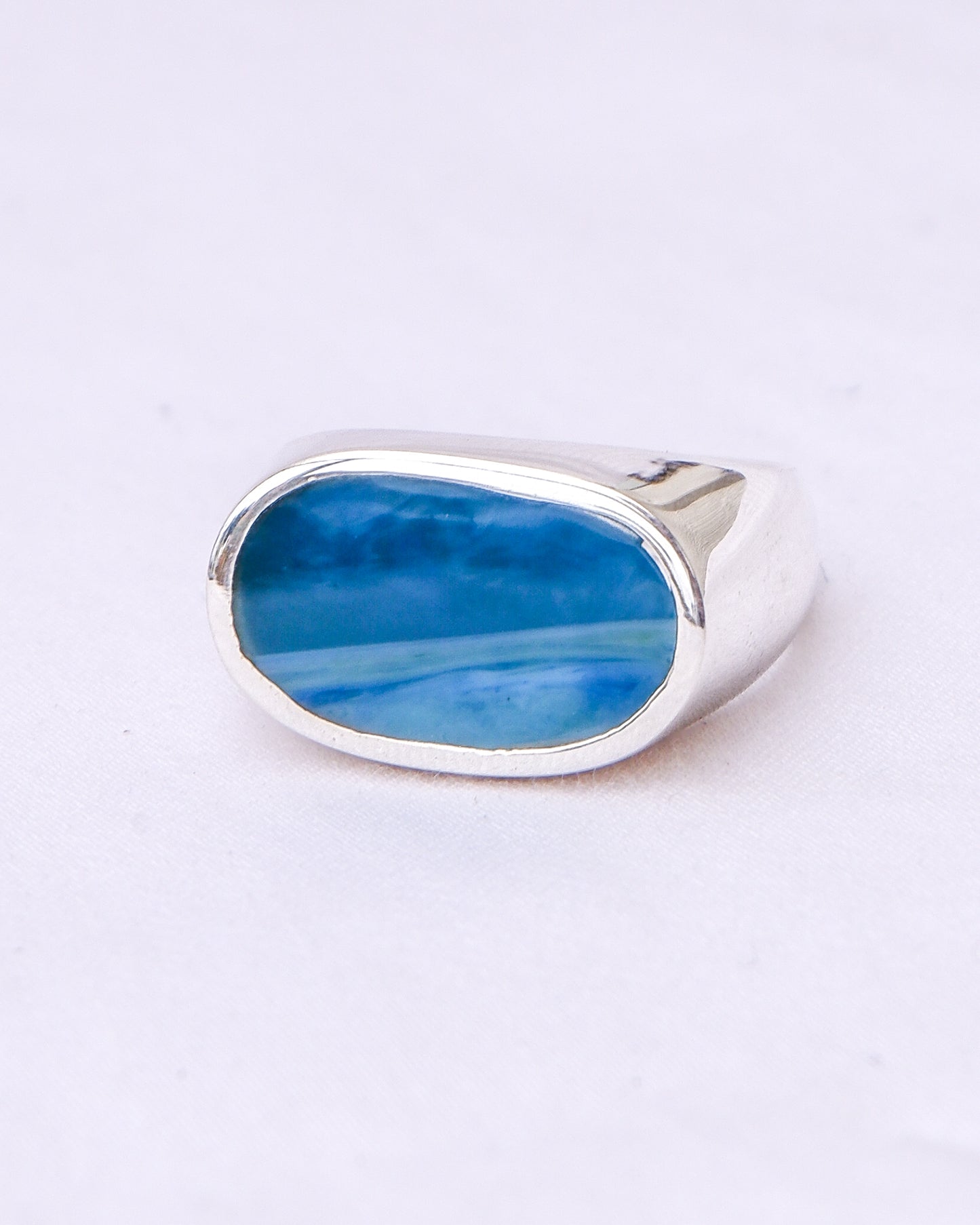 Surfite Ring: Oval Signet | Handmade Recycled Surfboard Resin Jewelry