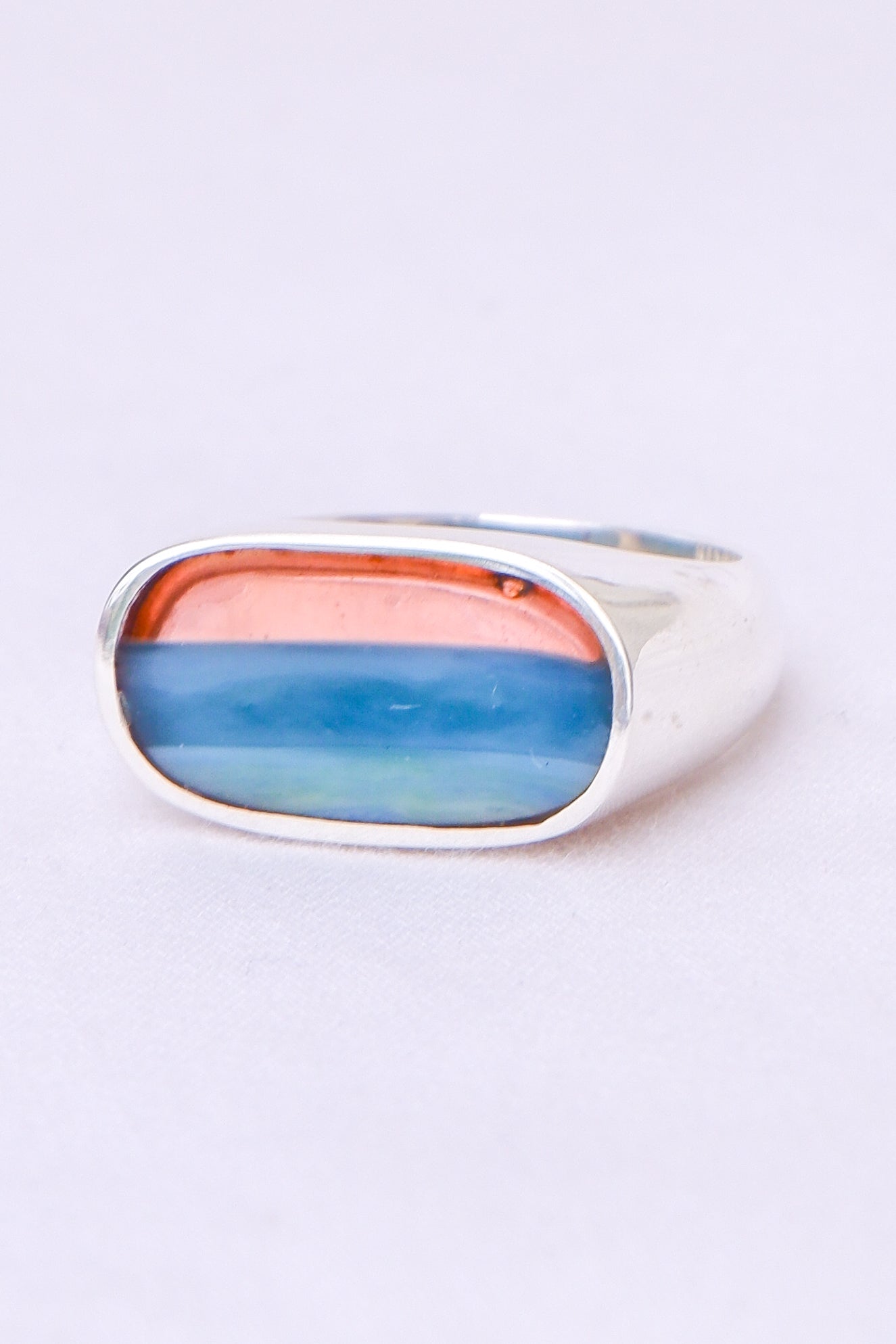 Surfite Ring: Signet | Handmade Recycled Surfboard Resin Jewelry