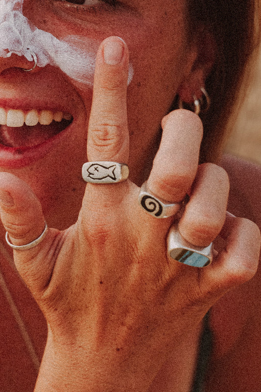 Badfish Ring in Sterling Silver | Unisex Handmade Statement Jewelry